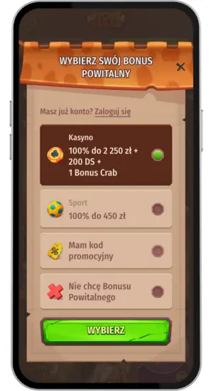 Formularz rejestracji konta w kasynie online