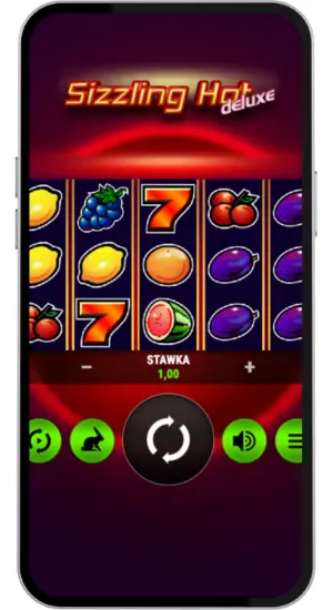 Starting Sizzling Hot Deluxe with a selected bet